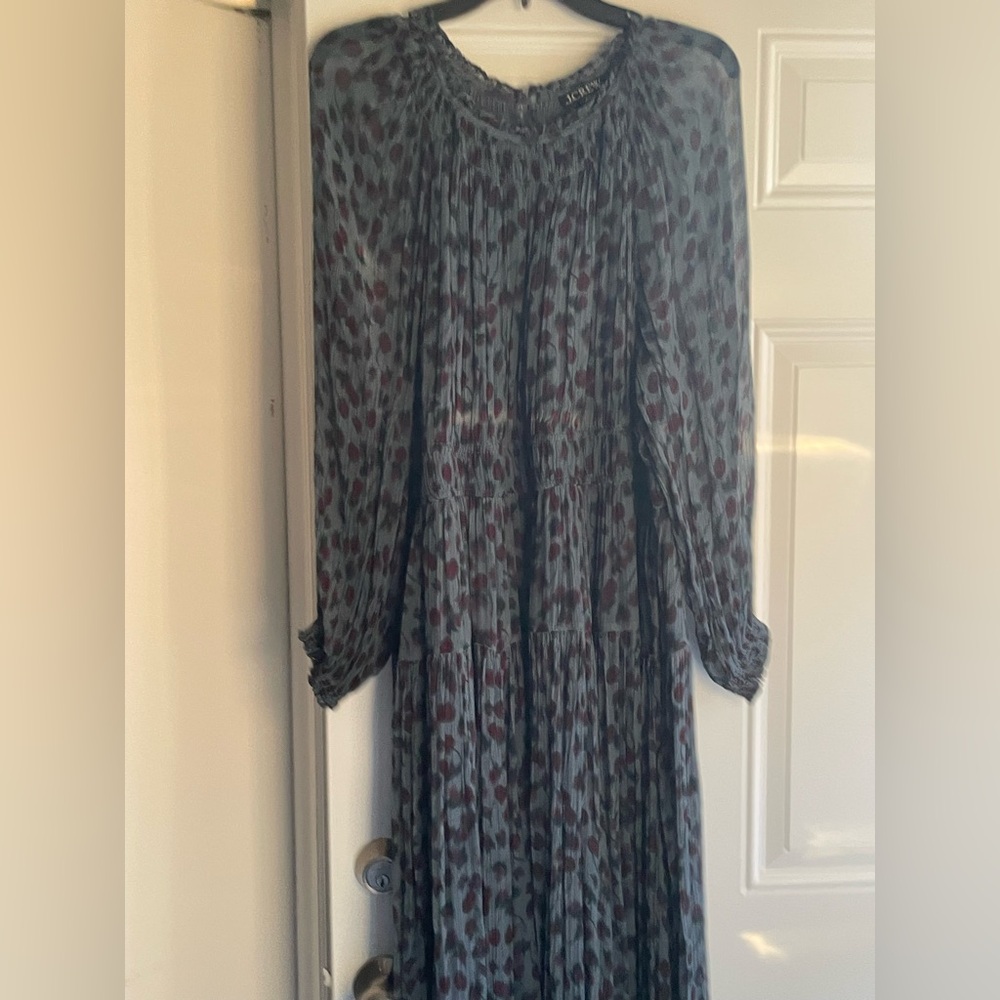 Elegant Black and burgundy animal print Patterned Maxi Dress